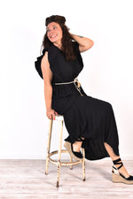 Robe longue plissée cache-cœur – Nelly