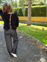 Pull maille doux à boutons – Orange ou Noir – Taille unique 36/46 🖤