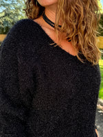 Pull maille doux à boutons – Orange ou Noir – Taille unique 36/46 🖤