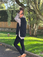 🖤 Pull sans manches col V noir - Fabriqué en Italie