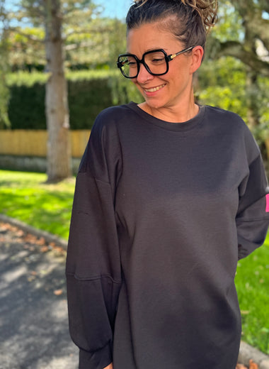 Robe sweat oversize – Beige, noir ou marron – Taille unique jusqu’au 46