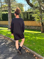 Robe sweat oversize – Beige, noir ou marron – Taille unique jusqu’au 46