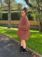 Manteau moumoute demi-saison – Marron, noir ou beige – TU jusqu'au 50 ★