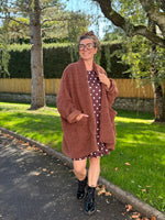 Manteau moumoute demi-saison – Marron, noir ou beige – TU jusqu'au 50 ★