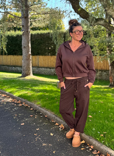★ Jogging chic à sequins – coton stretch
