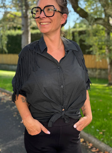 ★ Chemise à Franges – 100 % Coton Made in Italy