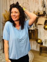T- shirt oversize Col V Charline