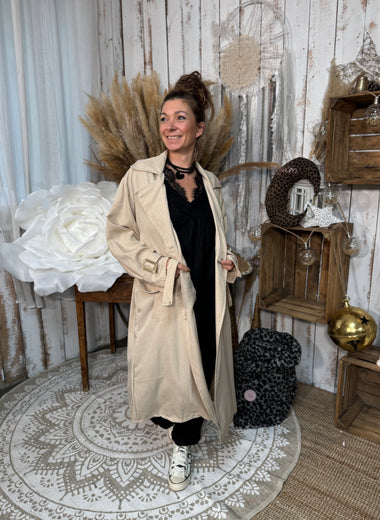 ★ Trench fin – Noir, Beige ou Marine