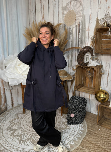 Tunique longue capuche oversized ★ Made in Italy