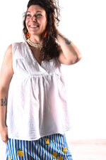 Débardeur Broderie Col V – Célina