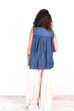 Débardeur Broderie Col V – Célina