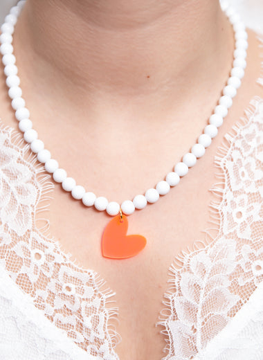 Collier Athena summer blanc
