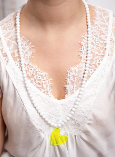 Sautoir Athena Summer Blanc