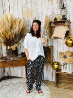 Pantalon Fluide Motif Plume – Plume