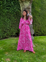 Robe Longue Léopard Col V – Clarisse