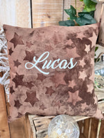 Coussin Minky personnalisable – Loulou l’Étoile