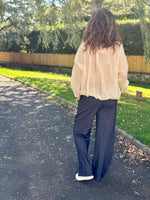 Blouse fluide en coton – Taille unique jusqu’au 44 – Écru, marron, terracotta 🖤
