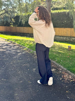 Blouse fluide en coton – Taille unique jusqu’au 44 – Écru, marron, terracotta 🖤