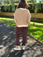 Pull sans manches col V – Maille douce – Taille unique ⭐️