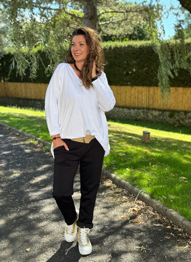 Pantalon Jog habillé avec ceinture – TU jusqu’au 44 ⭐️