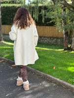 ★ Manteau laine bouillie mi-saison – Écru, Noir ou Marron