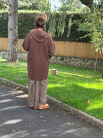 ★ Manteau laine bouillie mi-saison – Écru, Noir ou Marron