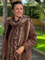 Écharpe léopard ★ marron doré