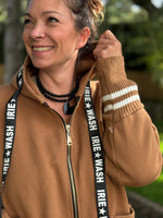 Manteau mi-saison zippé – TU jusqu’au 46 – Camel ou noir 🖤