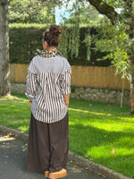 Chemise rayée et léopard – Taille unique jusqu’au 46 – Fabriquée en Italie