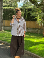 Chemise rayée et léopard – Taille unique jusqu’au 46 – Fabriquée en Italie