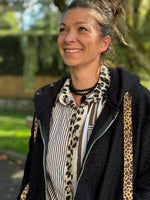 ★ Manteau laine bouillie mi-saison – Écru, Noir ou Marron