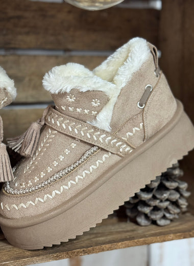 ★ Boots fourrées taupe – Douceur et confort au quotidien ★