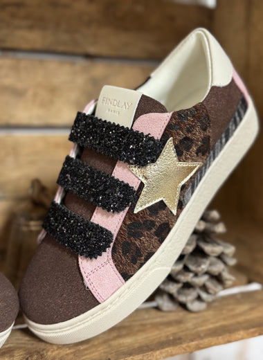 ★ Baskets Léopard à Scratch – Paillettes & Détails Fun