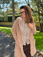 Manteau à capuche zippé avec poches – Camel ou Noir – TU jusqu’au 44