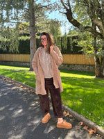 Manteau à capuche zippé avec poches – Camel ou Noir – TU jusqu’au 44