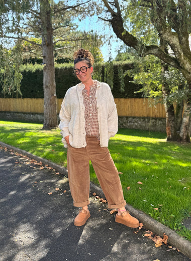 Gilet manches bouffantes – beige, camel ou noir