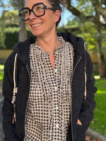 Manteau à capuche zippé avec poches – Camel ou Noir – TU jusqu’au 44