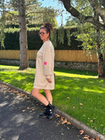 Robe sweat oversize – Beige, noir ou marron – Taille unique jusqu’au 46