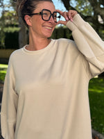 Robe sweat oversize – Beige, noir ou marron – Taille unique jusqu’au 46
