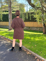Manteau ceinturé en laine bouillie – Noir ou marron – Taille unique jusqu’au 44