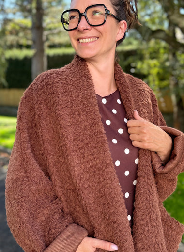 Manteau moumoute demi-saison – Marron, noir ou beige – TU jusqu'au 50 ★