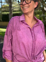 ★ Chemise à Franges – 100 % Coton Made in Italy