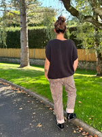 ★ Pantalon velours rayé – coupe droite élastiquée