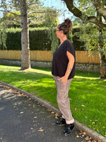 Gilet sans manches – Beige, gris chiné – Taille unique jusqu’au 48