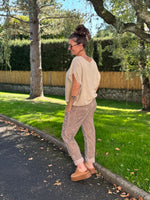 ★ Pantalon velours rayé – coupe droite élastiquée