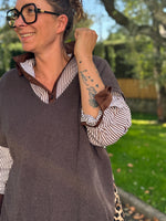 🖤 Pull sans manches col V noir - Fabriqué en Italie