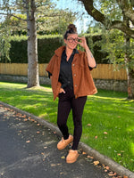 Veste sans manches en laine bouillie – TU jusqu’au 52 – Beige ou Marron ★