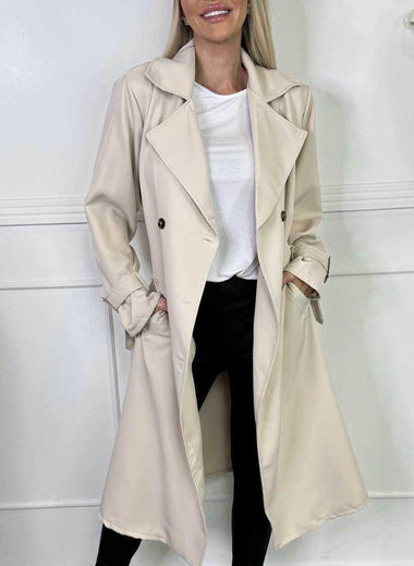 ★ Trench fin – Noir, Beige ou Marine