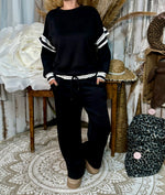 Ensemble jog noir & blanc ★ Style casual chic