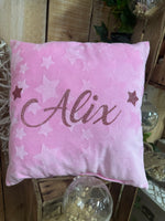 Coussin Minky personnalisable – Loulou l’Étoile